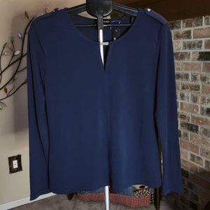 NWT Mi.Lieux blue stretchy top sz small